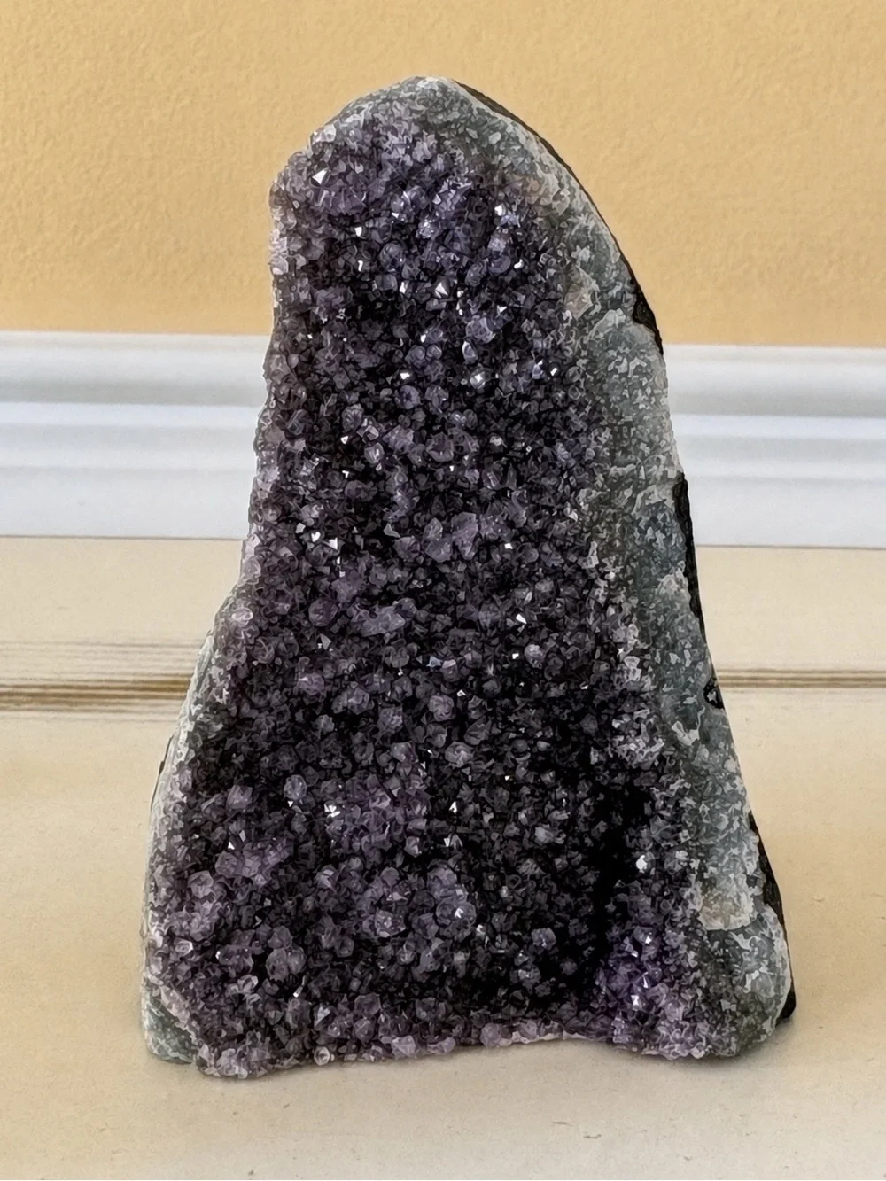 Black Galaxy Amethyst Druzy Geode Crystal Specimen Natural Sparkling Rock 3